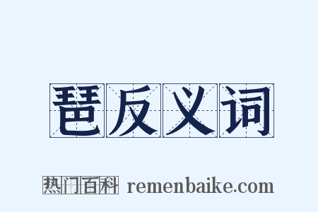 琶反义词是什么意思的图片